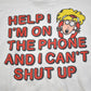 Vintage 1990s " Help I am on the Phone" Comedy Crewneck Sweatshirt Men's M from propervintagecanada