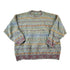 Vintage 1990s Henry Cotton Knit Abstract Pattern Crewneck Sweater Men&