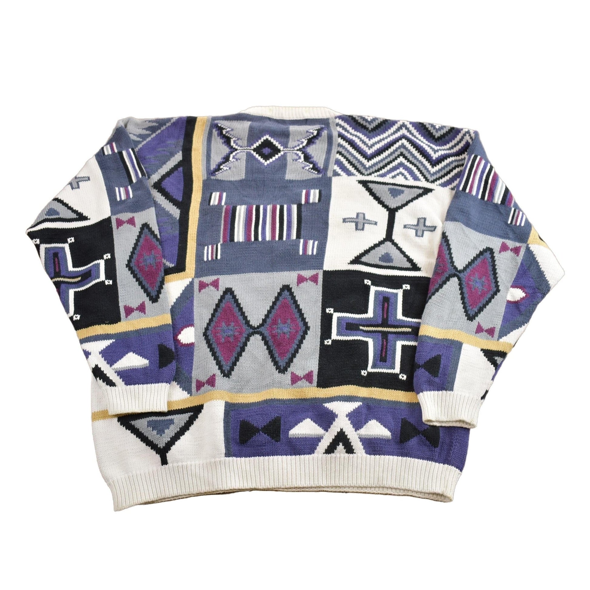 Vintage 1990s Henry Grethel 100% Cotton Knit Crewneck Sweater Men's Large from propervintagecanada