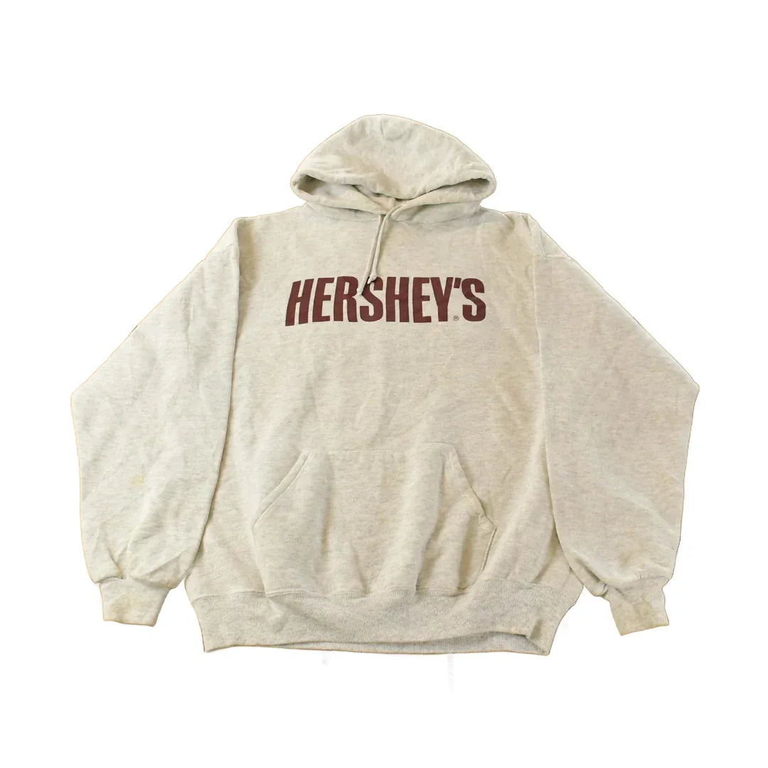 Vintage 1990s Hershey Chocolate Graphic Hoodie Sweatshirt Men's Large from propervintagecanada