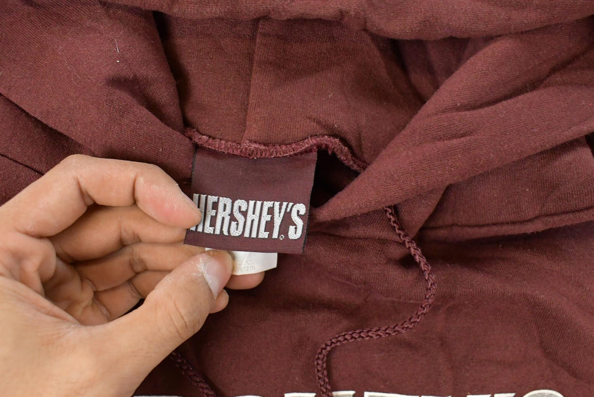 Vintage 1990s Hershey Chocolate Graphic Hoodie Sweatshirt Men's XL from propervintagecanada