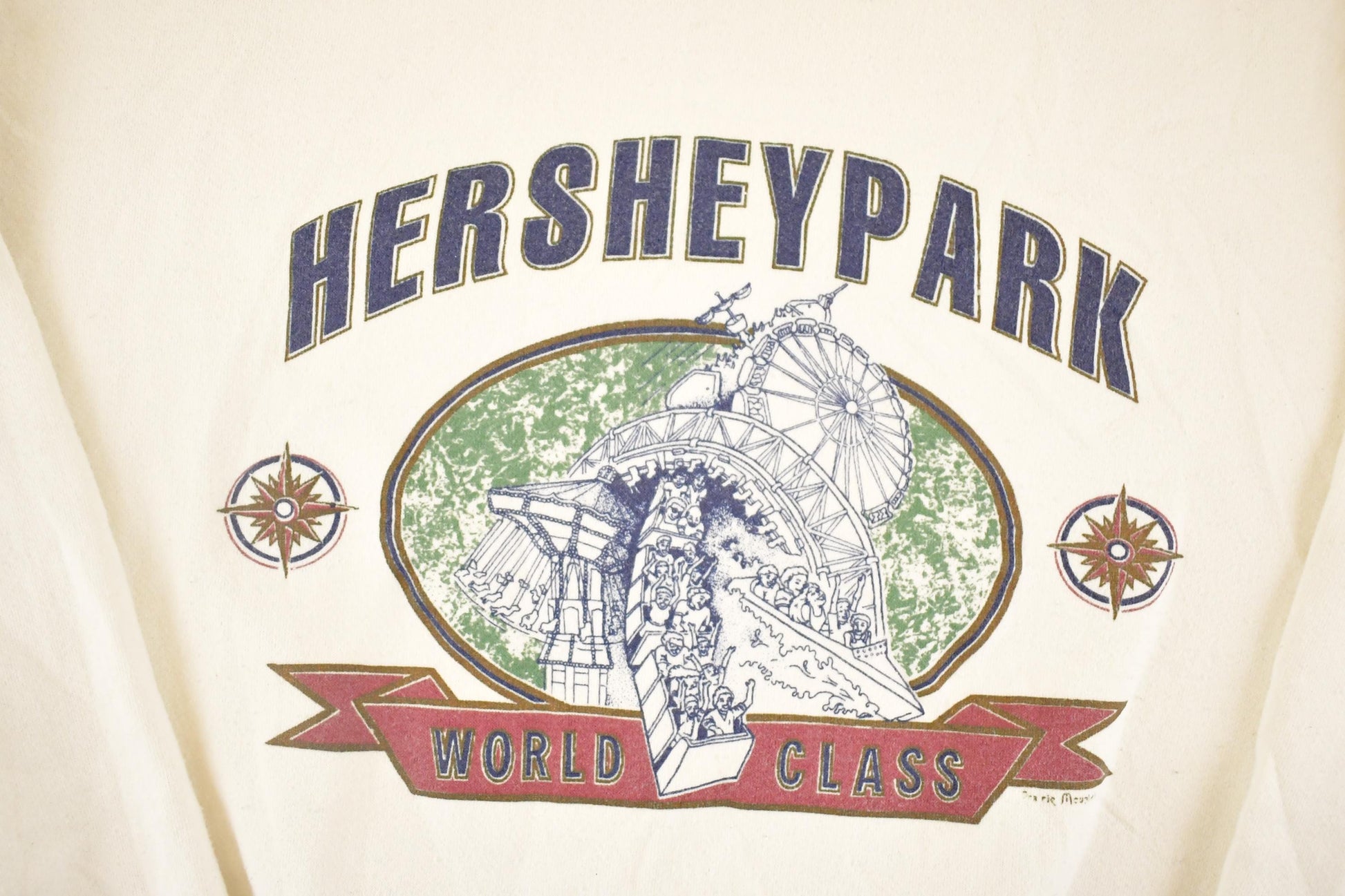 Vintage 1990s Hershey Park Double Collar Souvenir Crewneck Sweatshirt Men's L from propervintagecanada