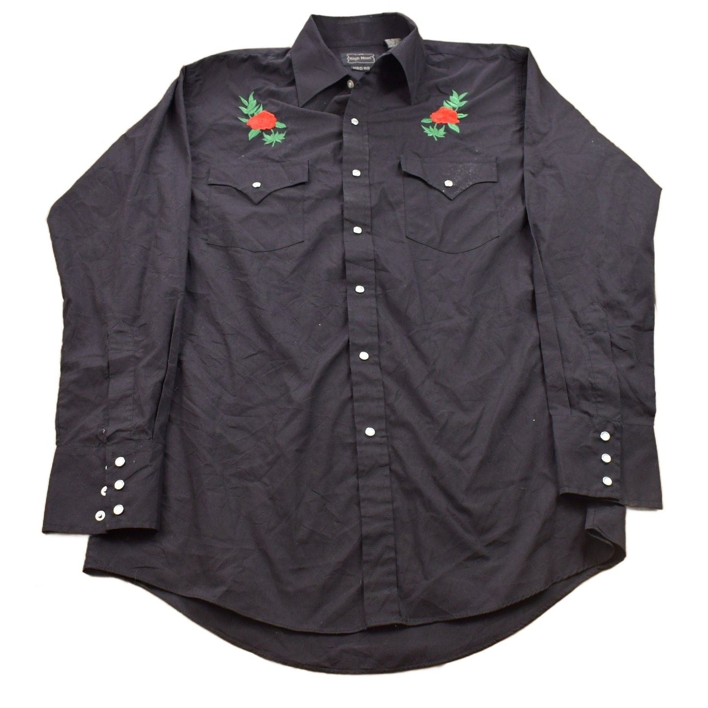 Vintage 1990s High Noon Double Breast Flower Western Style Button Up Shirt Women's S from propervintagecanada