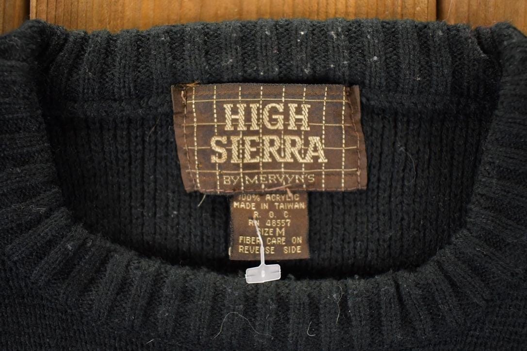 Vintage 1990s High Sierra Striped Knit Crewneck Sweater Men's M from propervintagecanada