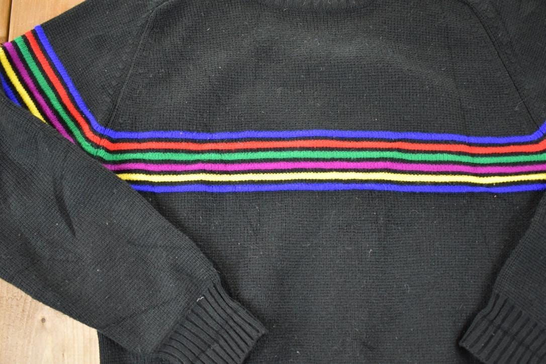 Vintage 1990s High Sierra Striped Knit Crewneck Sweater Men's M from propervintagecanada