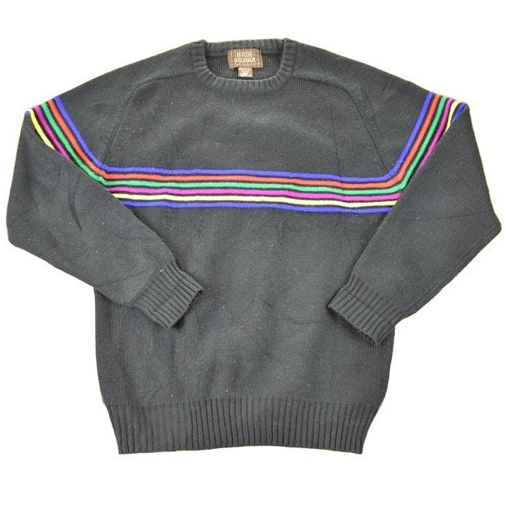 Vintage 1990s High Sierra Striped Knit Crewneck Sweater Men's M from propervintagecanada