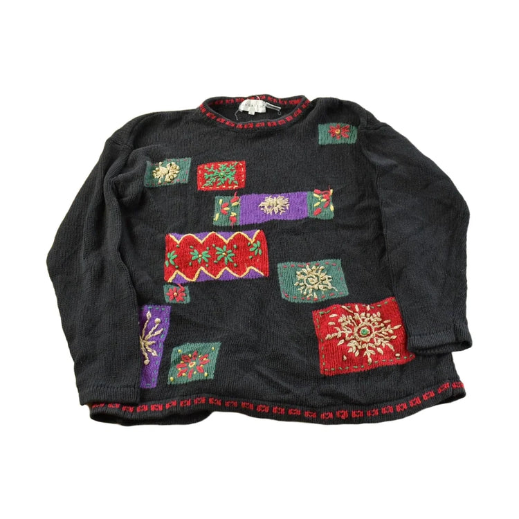 Vintage 1990s Highgate LTD Christmas Knitted Embroidered Crewneck Sweater Men's M from propervintagecanada
