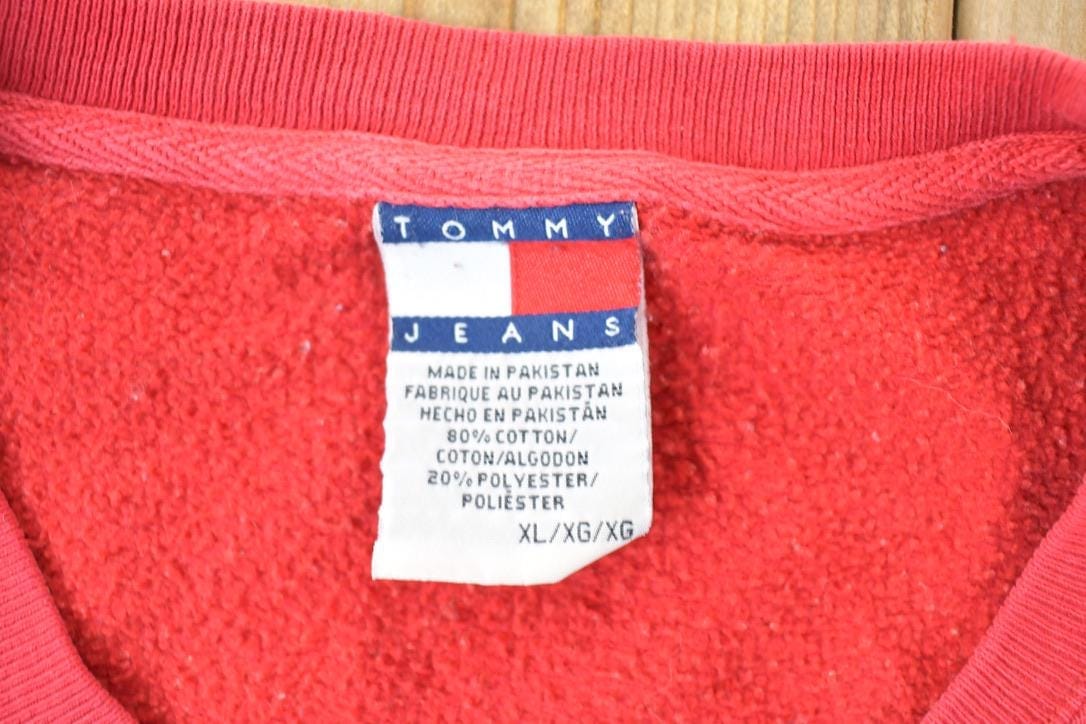 Vintage 1990s Hilfiger Denim Tommy Jeans Crewneck Sweatshirt Men's XL from propervintagecanada