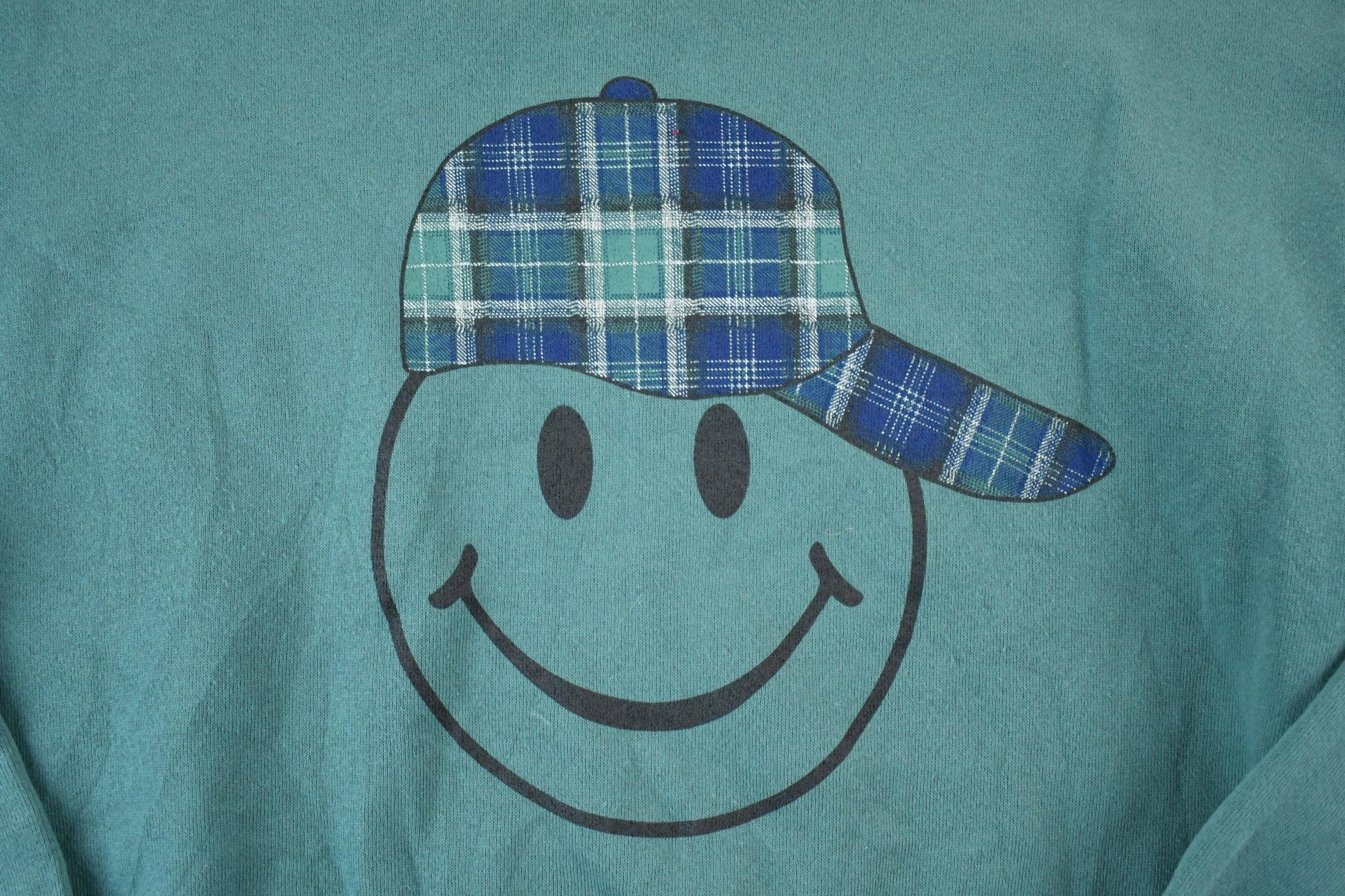 Vintage 1990s Hip Hop Happyface Souvenir Crewneck Sweatshirt Men's Large from propervintagecanada