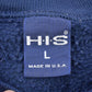 Vintage 1990s HIS Navy Blue Blank Crewneck Sweatshirt from propervintagecanada