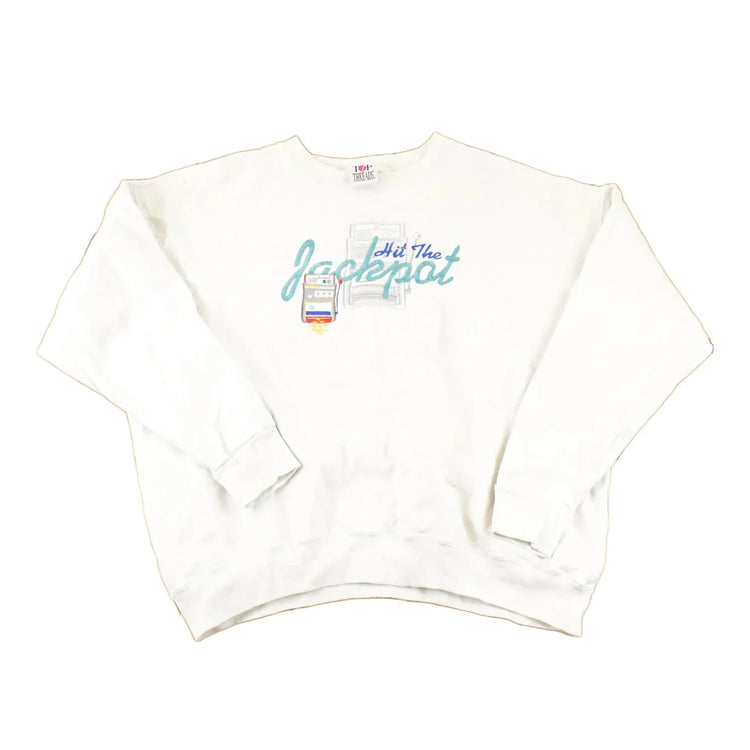 Vintage 1990s Hit The Jackpot Gamblers Crewneck Sweatshirt Mens XL from propervintagecanada