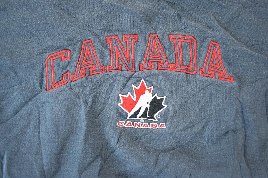 Vintage 1990s Hockey Canada NHL Hockey Heavyweight Crewneck Sweatshirt Men's Small from propervintagecanada