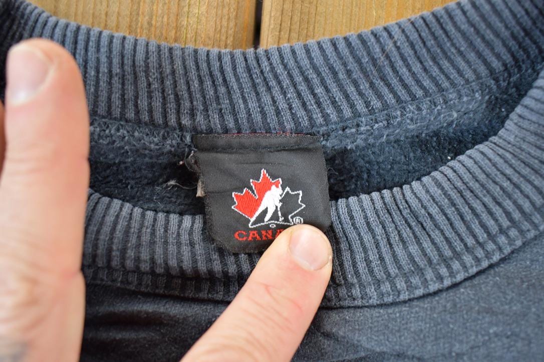 Vintage 1990s Hockey Canada NHL Hockey Heavyweight Crewneck Sweatshirt Men's Small from propervintagecanada