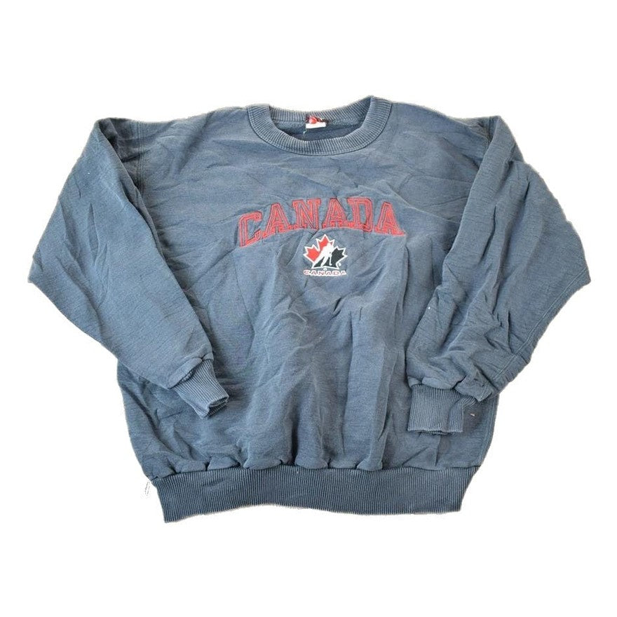 Vintage 1990s Hockey Canada NHL Hockey Heavyweight Crewneck Sweatshirt Men's Small from propervintagecanada