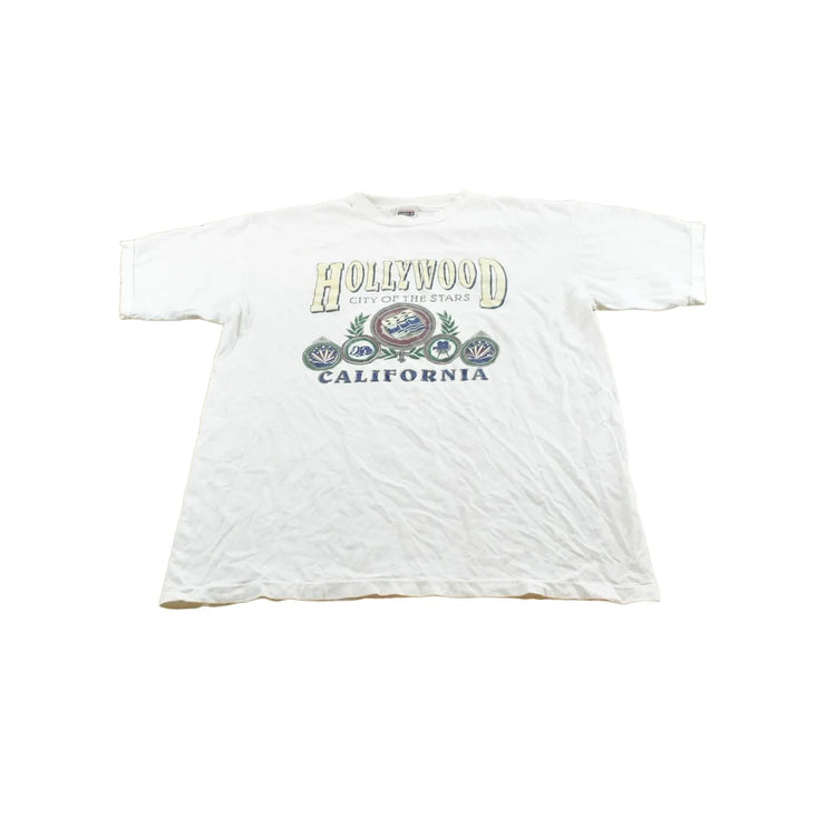 Vintage 1990s Hollywood California USA Souvenir T-Shirt Men's XL from propervintagecanada
