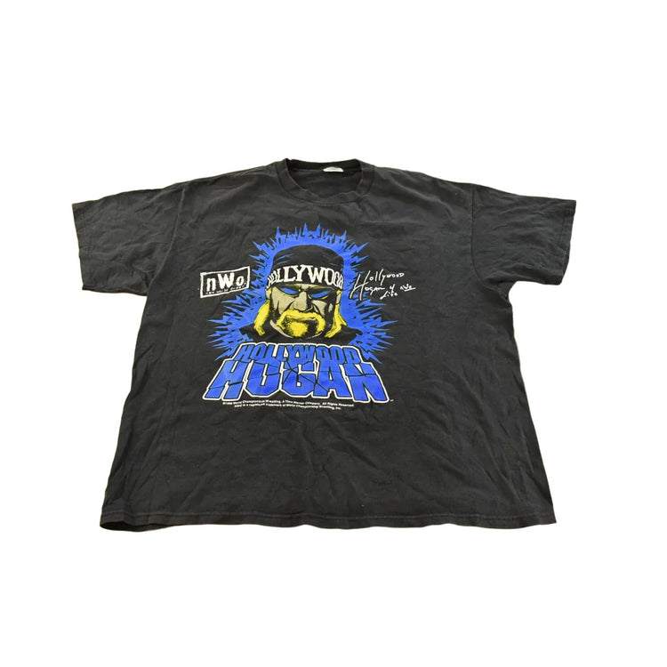Vintage 1990s Hollywood Hogan NWO Graphic Wrestling T-Shirt Men's XL from propervintagecanada