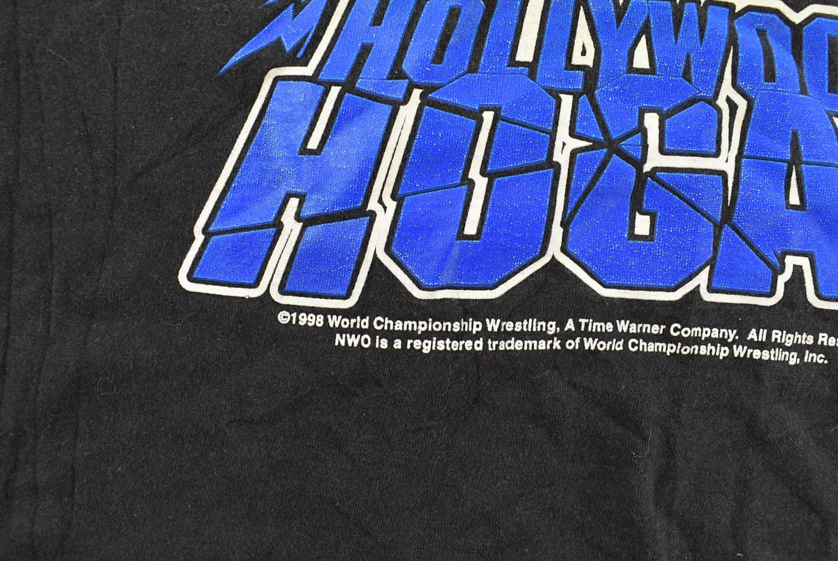 Vintage 1990s Hollywood Hogan NWO Graphic Wrestling T-Shirt Men's XL from propervintagecanada