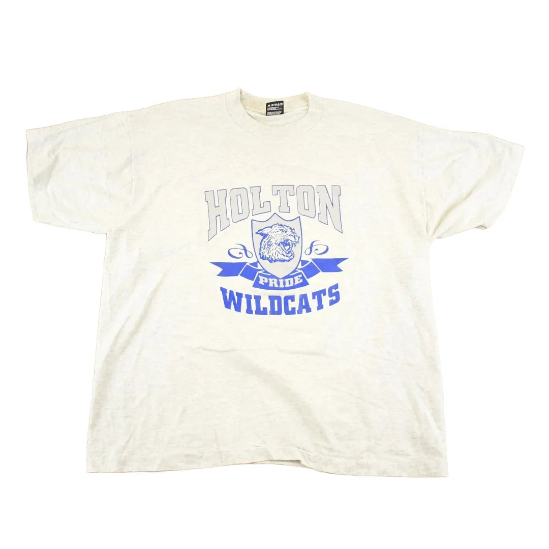 Vintage 1990s Holton Wildcats Collegiate T-Shirt Men's XL from propervintagecanada