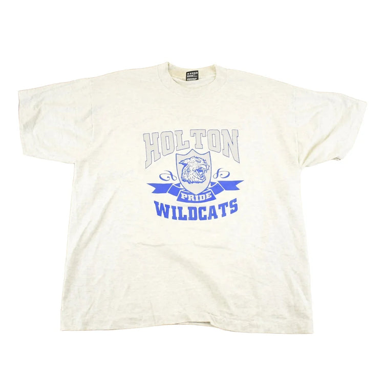 Vintage 1990s Holton Wildcats Collegiate T-Shirt Men's XL from propervintagecanada