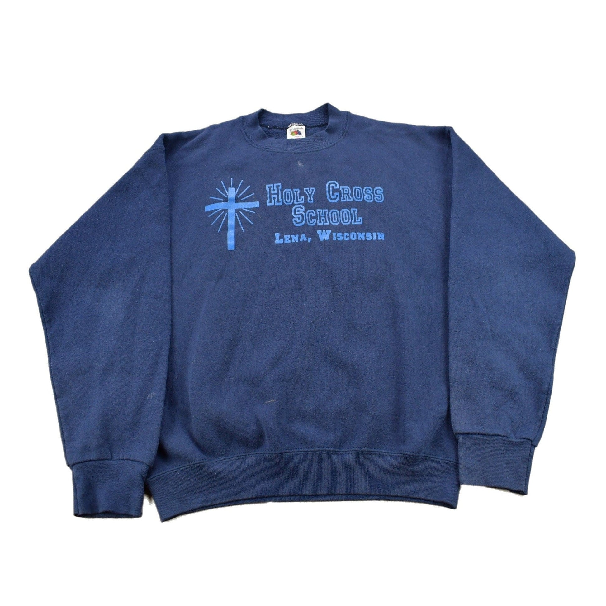 Vintage 1990s Holy Cross High School Collegiate Heavyweight Crewneck Men's Medium from propervintagecanada