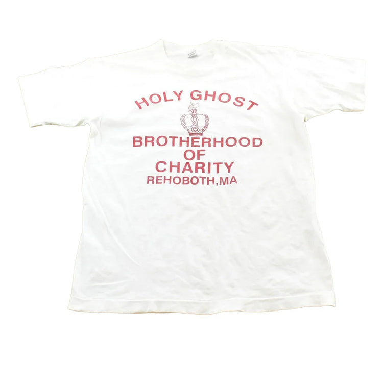 Vintage 1990s Holy Ghost Brotherhood of Charity Massachusetts T-Shirt Mens L from propervintagecanada