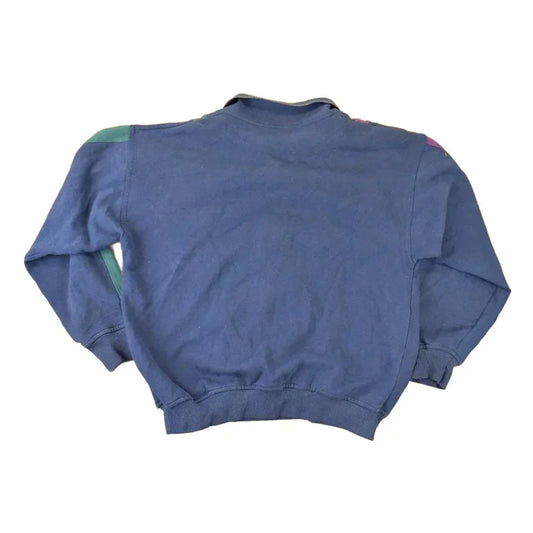 Vintage 1990s Honors Colorblock Collared Sweatshirt Men's L from propervintagecanada