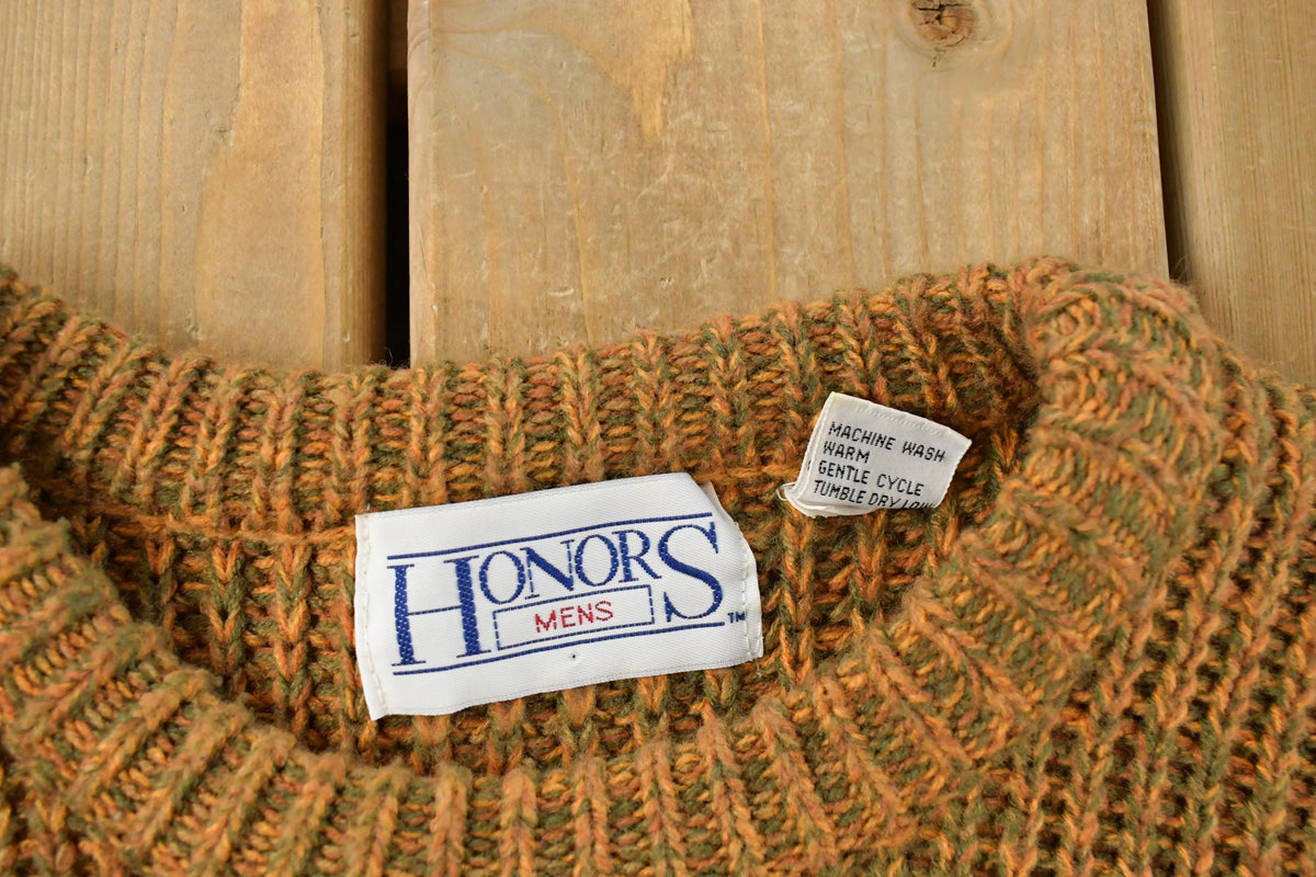 Vintage 1990s Honors Knit Crewneck Sweater Mens Large from propervintagecanada
