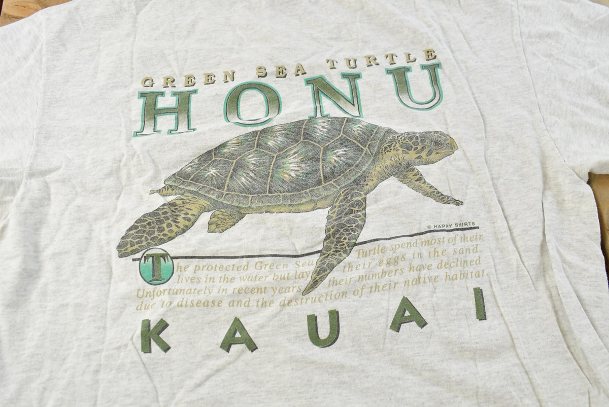 Vintage 1990s Honu Kauai Hawaii Sea Turtle Graphic T-Shirt Mens L from propervintagecanada