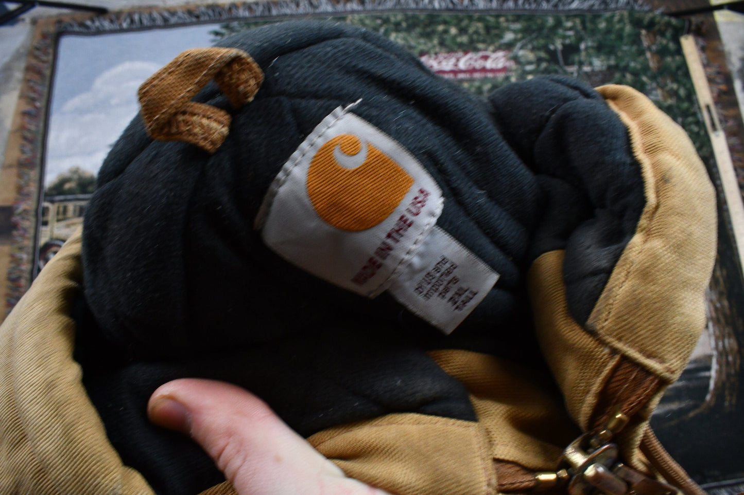 Vintage 1990s Hooded Carhartt Workwear Jacket Men's 2XL