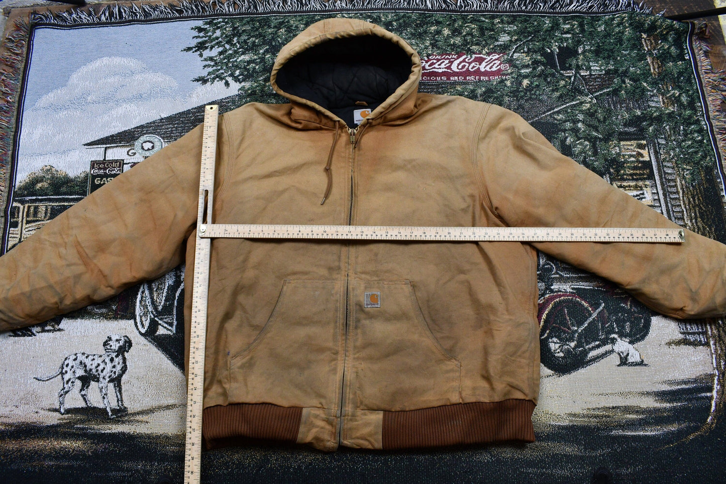Vintage 1990s Hooded Carhartt Workwear Jacket Men's 2XL