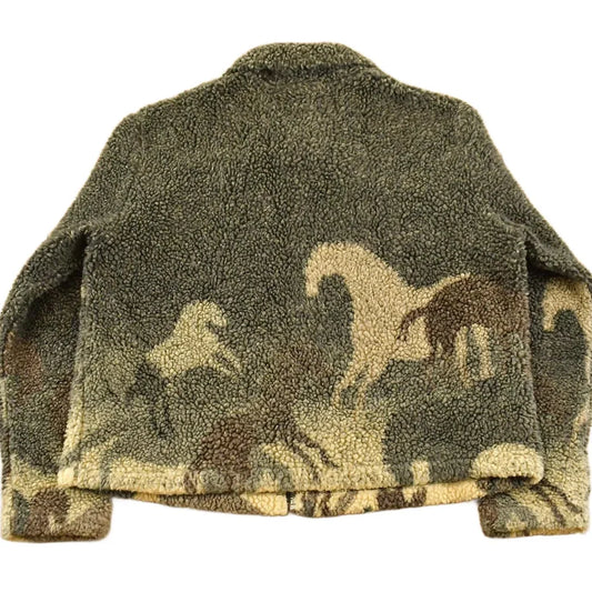Vintage 1990s Horse Graphic All Over Print Full Zip Fleece Sweater Women's S from propervintagecanada