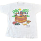Vintage 1990s Hot Tub Club Tropical Penguins Single Stitch Graphic T-Shirt Men's Small from propervintagecanada