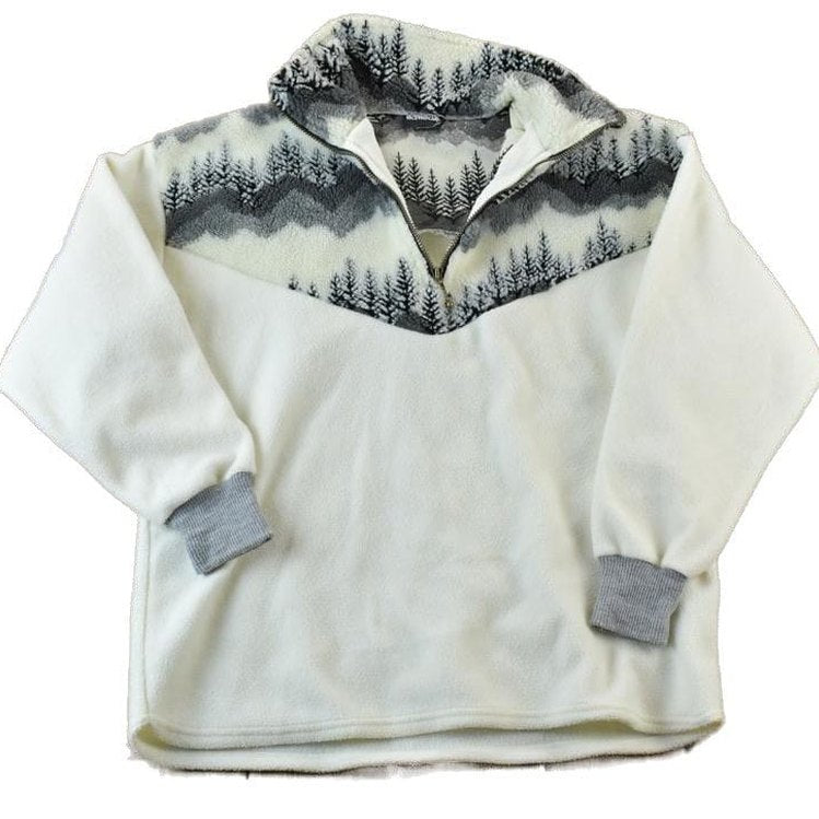 Vintage 1990s Hotheads Winter Wonderland Fleece Outdoorsman Sweater Men's XL from propervintagecanada