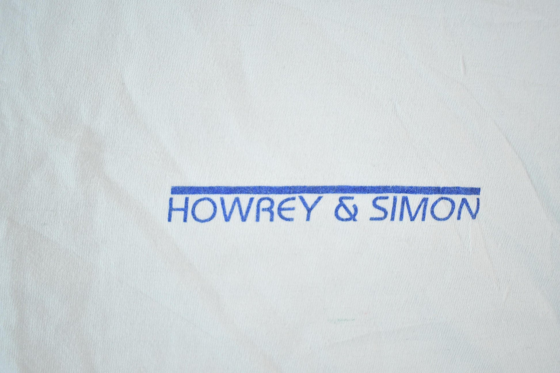 Vintage 1990s Howrey & Simon Souvenir Single Stitch Graphic Print T-Shirt Men's XL from propervintagecanada