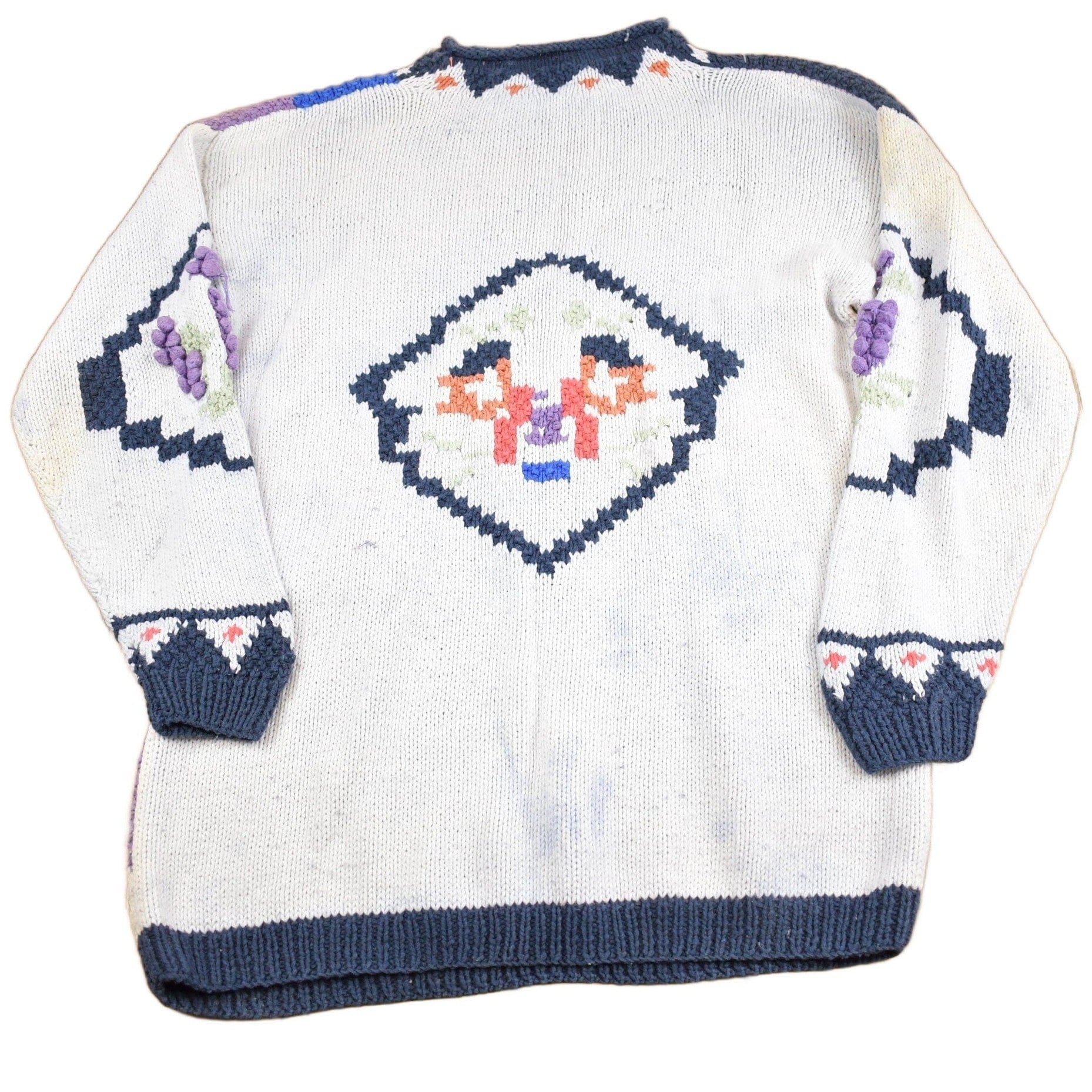 Vintage 1990s Hunt Club Southwestern Sun Theme Knit Sweater Men's Medium from propervintagecanada