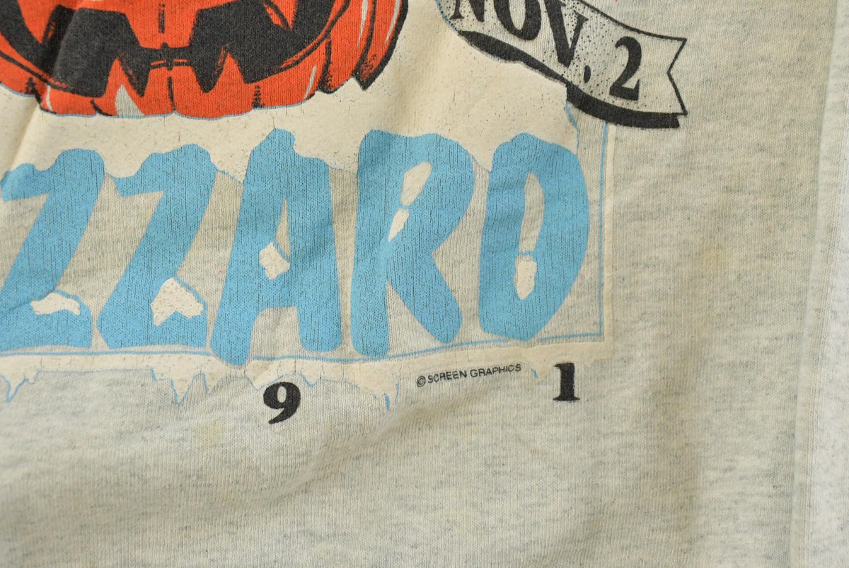 Vintage 1990s I Survived Halloween Blizzard Crewneck Sweatshirt Mens XL from propervintagecanada