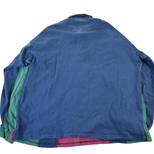 Vintage 1990s Iban Striped Rugby Button Up Shirt Men's 2XL from propervintagecanada