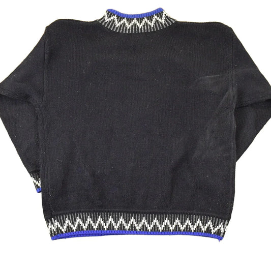 Vintage 1990s Ice Fire High Altitude Embroidered Ski Knit Crewneck Sweater Mens L from propervintagecanada