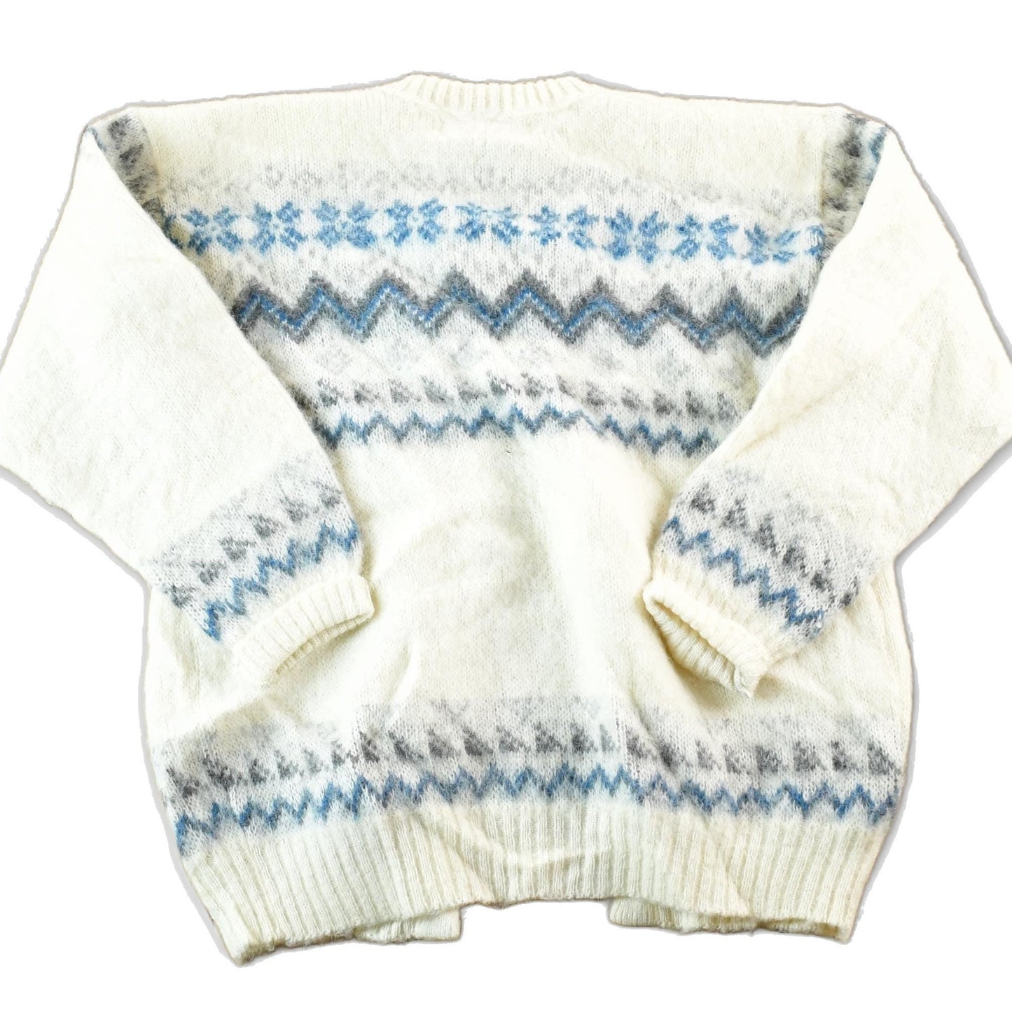 Vintage 1990s Ice Sheep Wool Knit Clasp Sweater Womens L from propervintagecanada