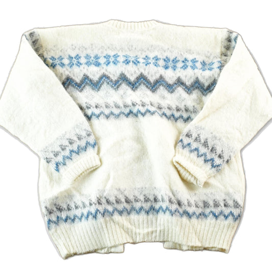 Vintage 1990s Ice Sheep Wool Knit Clasp Sweater Womens L from propervintagecanada