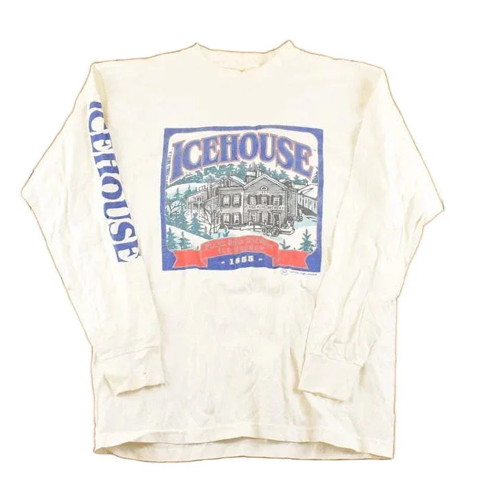 Vintage 1990s Icehouse Plank Road Brewery Souvenir Crewneck Shirt Men's M / 90's Tourist Vacation Graphic Sweater from propervintagecanada