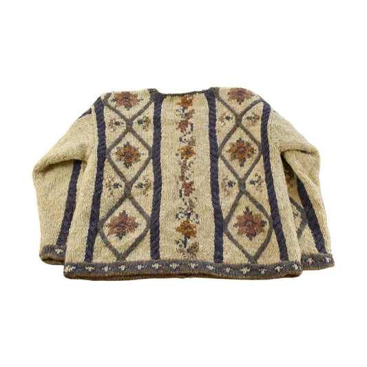 Vintage 1990s Icelandic Design Knit Wool Sweater Jacket Women's M from propervintagecanada