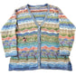 Vintage 1990s Icelandic Design Landscape Knit Cardigan Sweater Women's Large from propervintagecanada