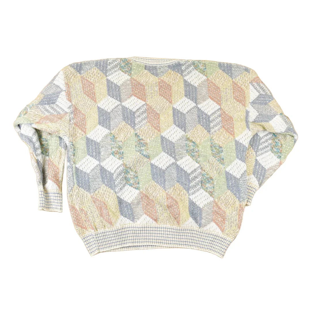 Vintage 1990s Idea Uomo Knit Crewneck Sweater Mens XL from propervintagecanada
