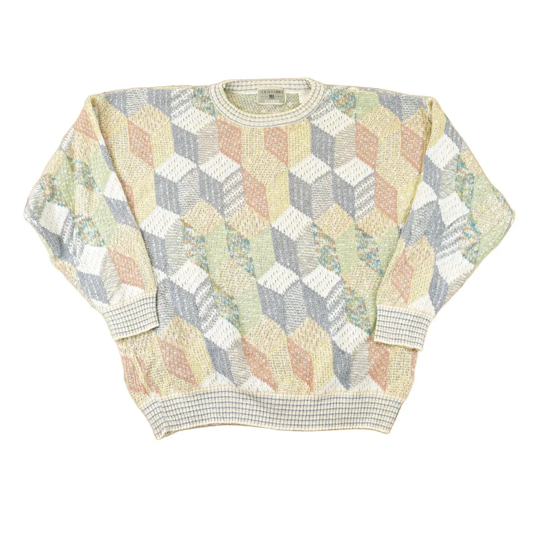 Vintage 1990s Idea Uomo Knit Crewneck Sweater Mens XL from propervintagecanada