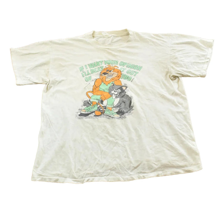 Vintage 1990s If I Want Your Opinion Funny Animals T-Shirt Men's M from propervintagecanada