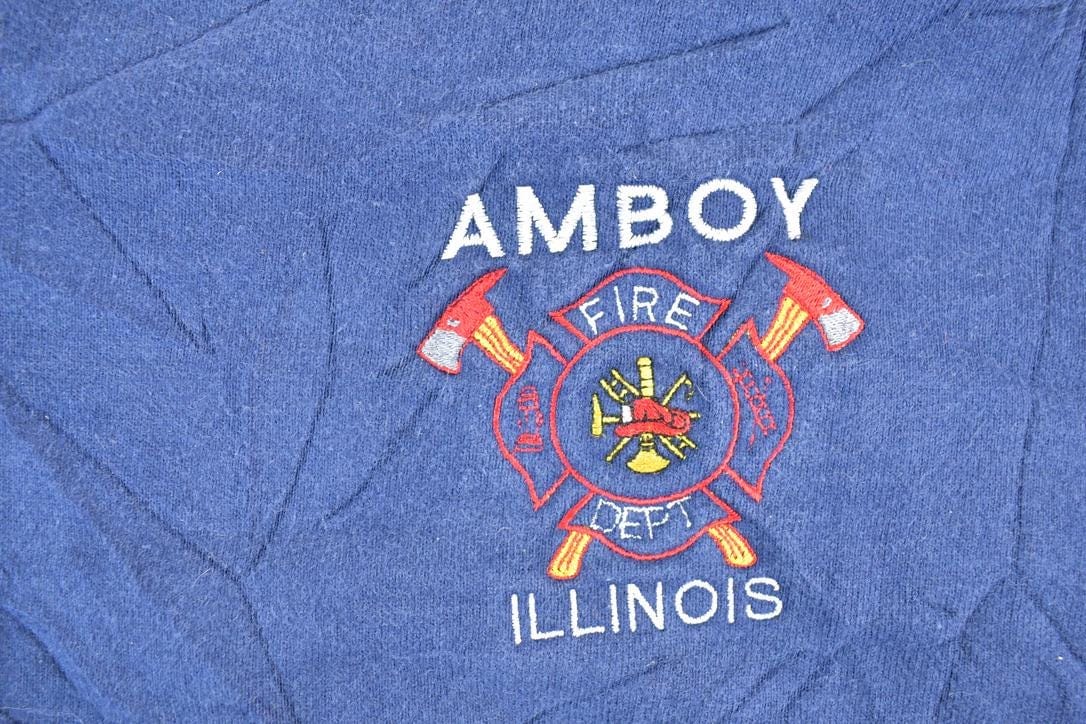 Vintage 1990s Illinois Fire Department Souvenir Heavyweight Crewneck Sweatshirt Men's 2XL from propervintagecanada