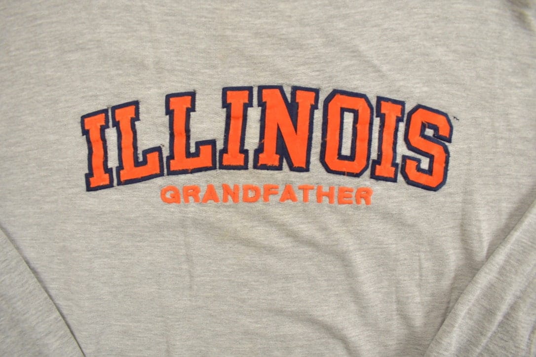 Vintage 1990s Illinois Grandfather Collegiate Crewneck / 90s Illinois / Sportswear / Americana / Collegiate / Football from propervintagecanada