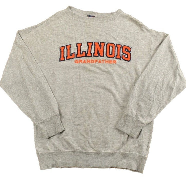 Vintage 1990s Illinois Grandfather Collegiate Crewneck / 90s Illinois / Sportswear / Americana / Collegiate / Football from propervintagecanada