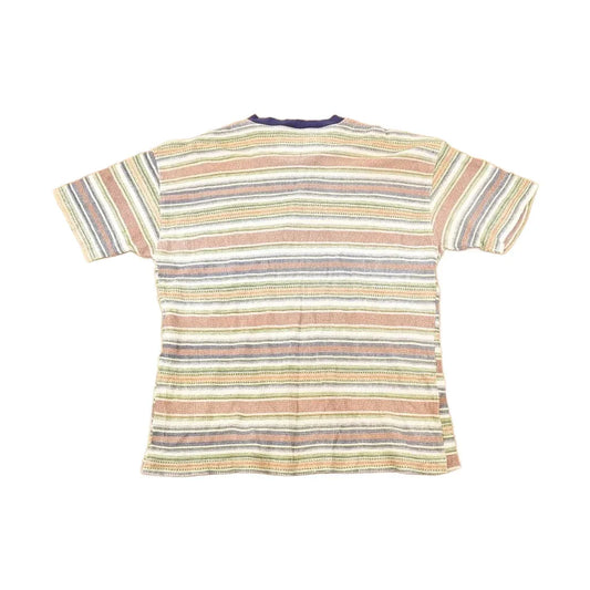 Vintage 1990s Impact Knit Striped Souvenir Travel T-Shirt Men's XL / Destination Shirt / 90s Single Stitch Graphic Tee / Made in USA from propervintagecanada